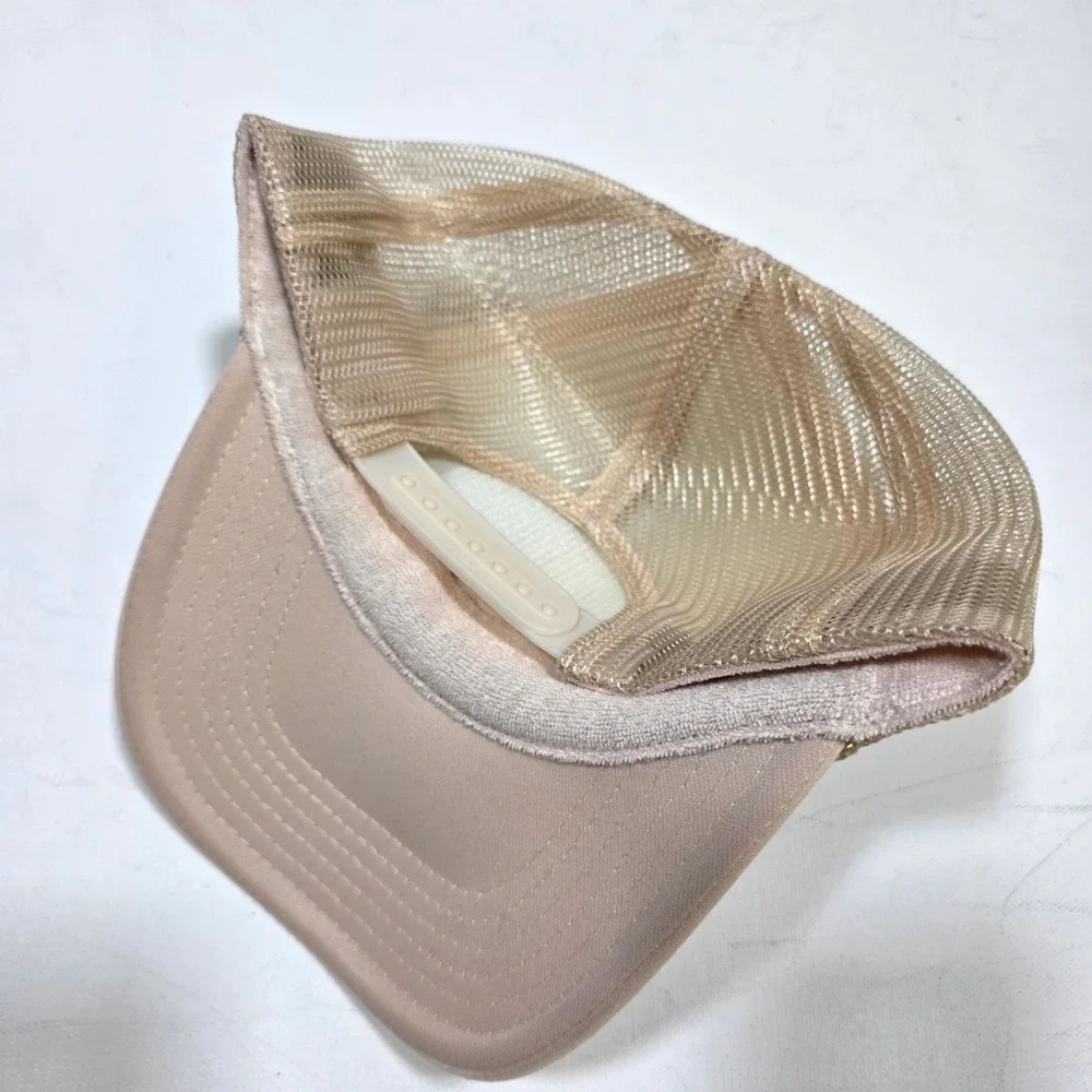 Port Sandz Trucker Hat Mens Tan Chill Patch Retro Mesh Snapback Cap Beach Surfer